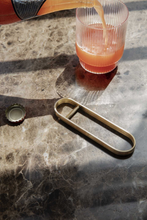 Ferm Living Ripple glazen set van 4 Smoked Glass