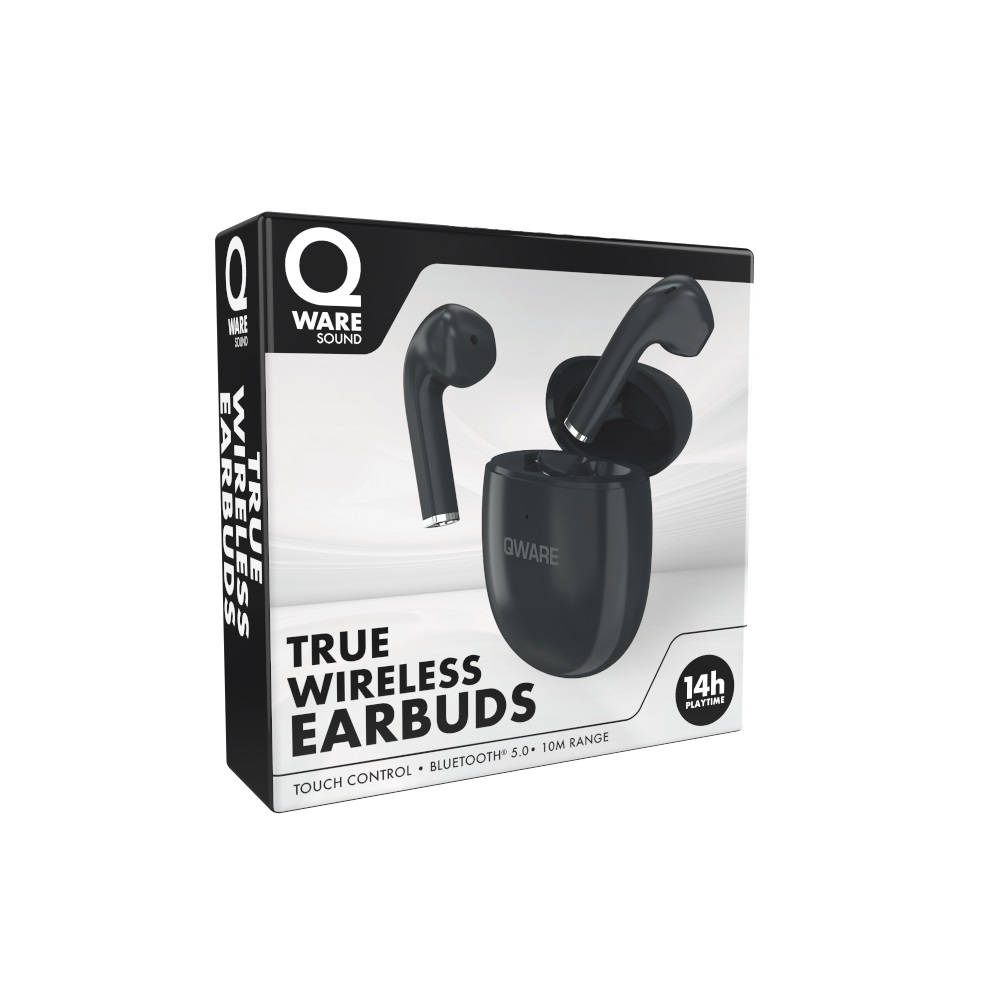 Qware Sound True draadloze oordopjes - zwart