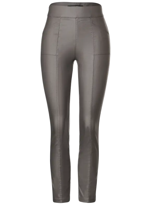Skinny Fit Coating Hose - glowy taupe