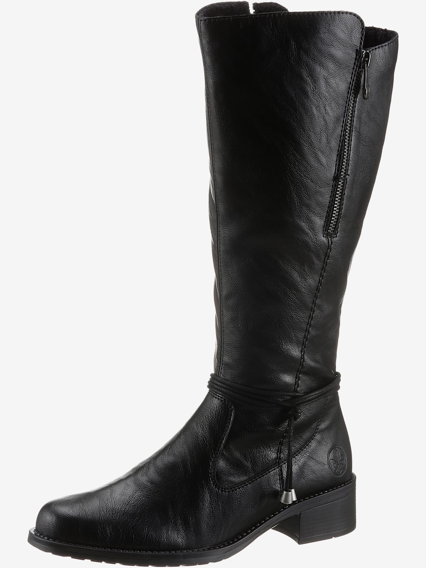 Bottes à glissière laçage décoratif sur la tige