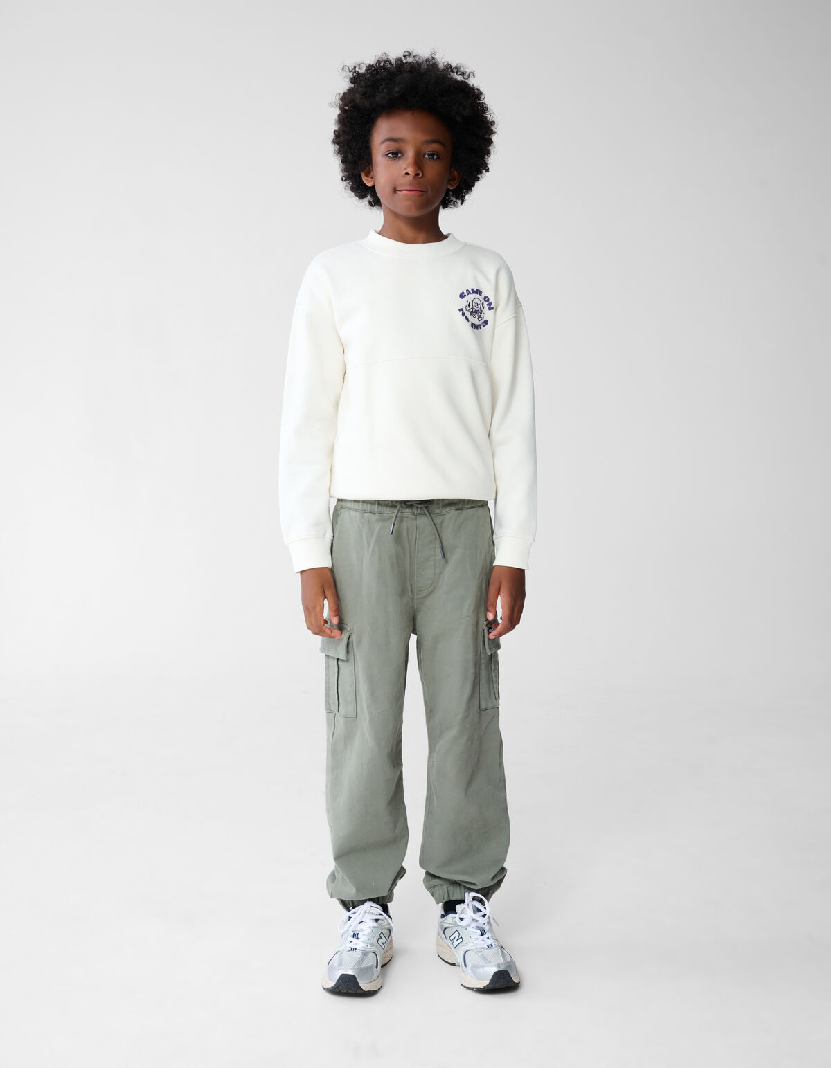 Loose Fit Jog Cargo Broek Khaki