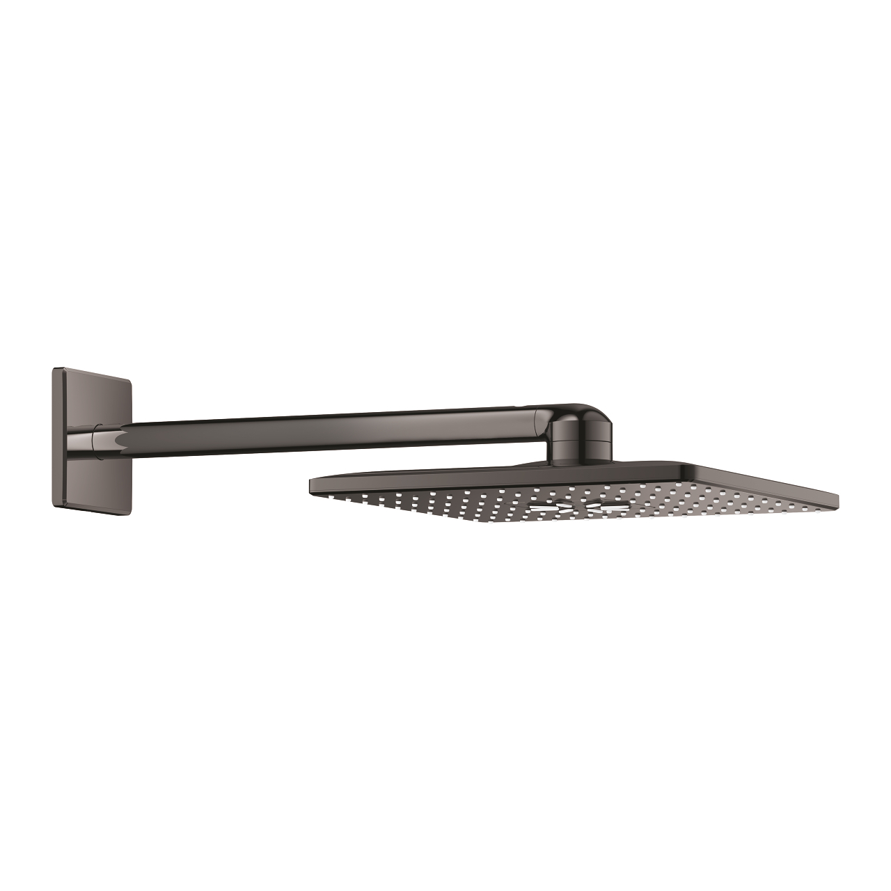 Grohe Rainshower hoofddouche vierkant met douchearm wandmontage met 2 straalsoorten hard graphite