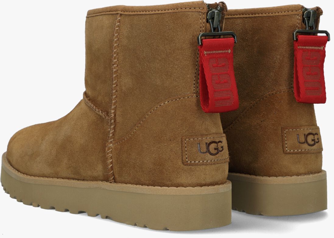 UGG camel ugg vachtlaarzen w classic mini logo zip