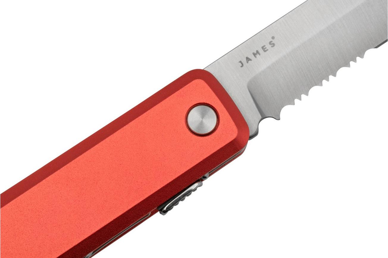 The James Brand The Ellis Scissors, Coral, Aluminum Serrated, zakmes