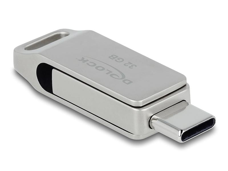 Delock USB-Stick 3.2 Gen 1 USB-C   Typ-A 32 GB Delock USB 3.2 Gen 1 USB-C   Typ-A Speicherstick 32 GB – Metallgehäuse
