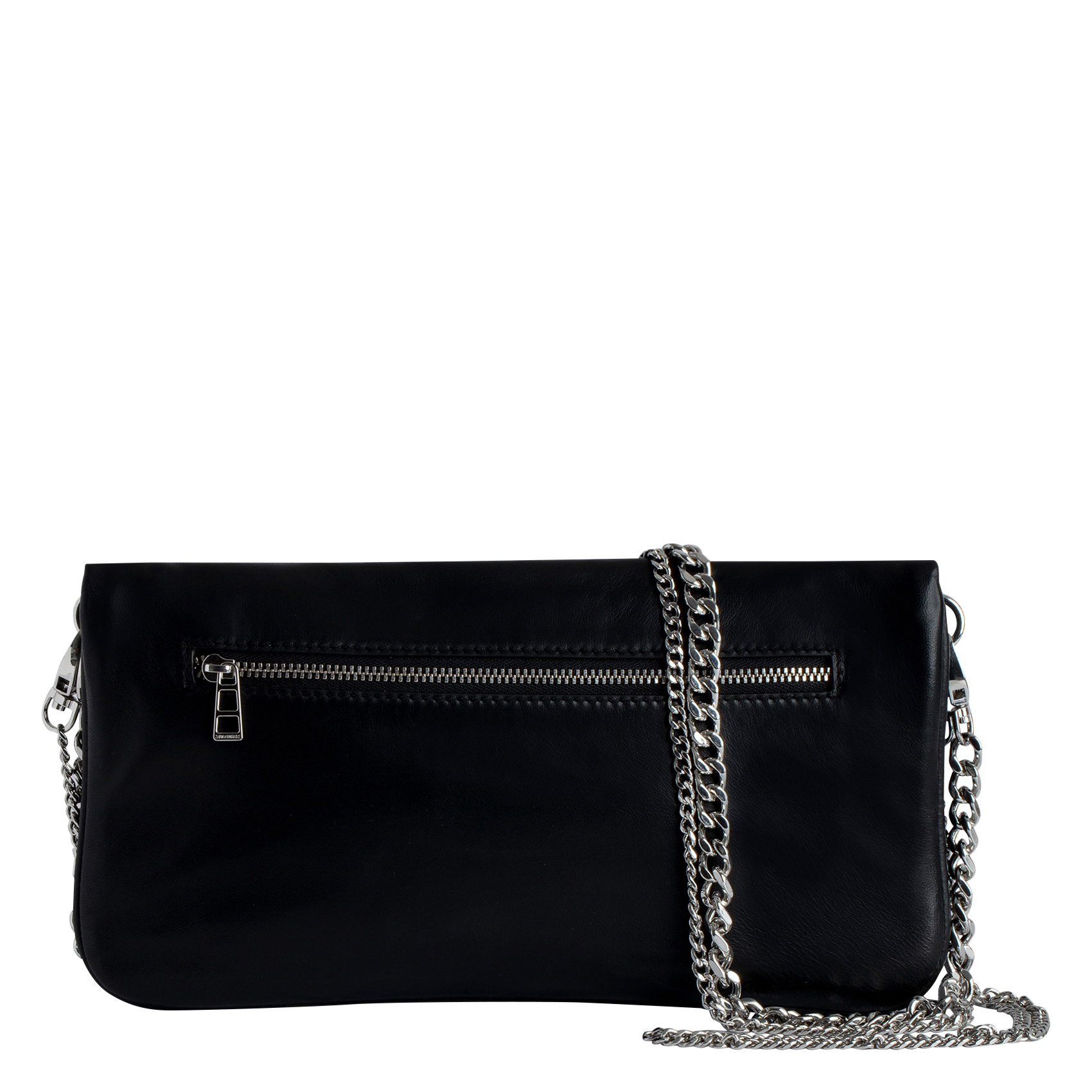 ROCK - Pochette en cuir avec charms| Noir