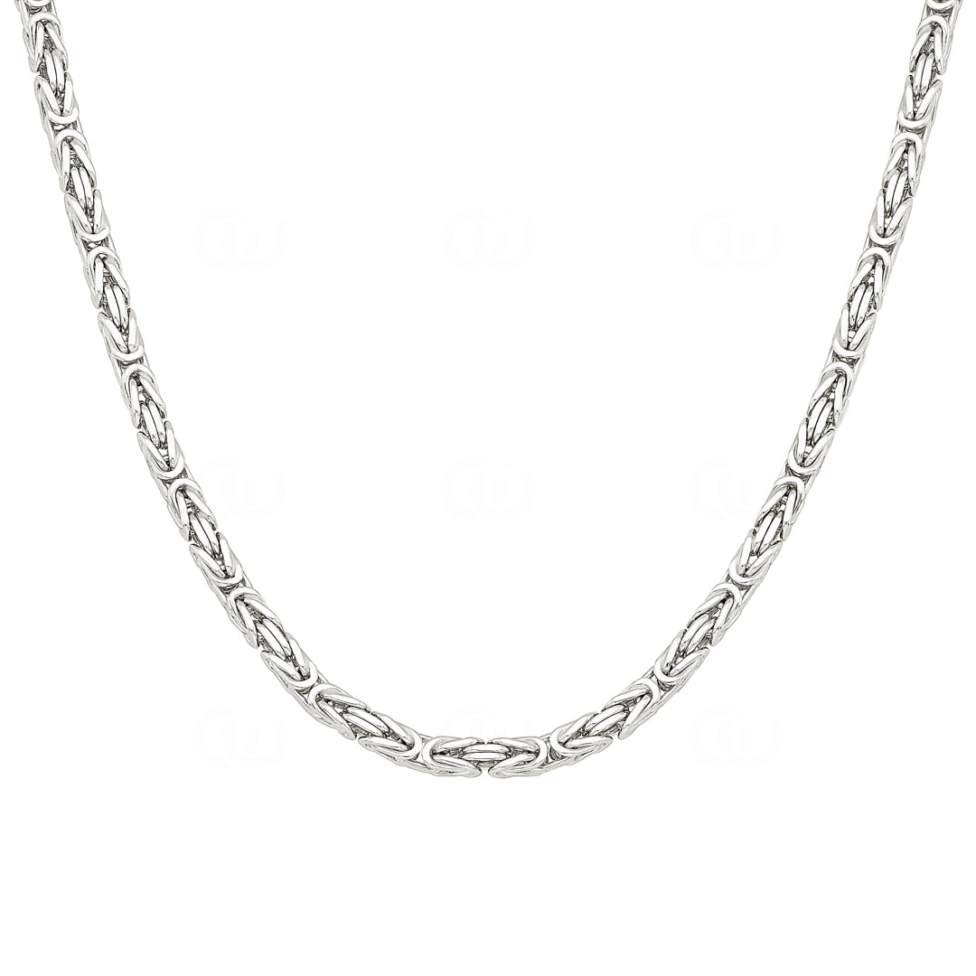 Königskette klassisch 750/18 K Weissgold massiv 3.5mm