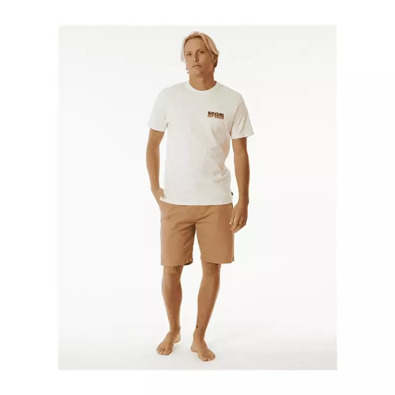 Teeshirt RIPCURL Surf Revival Repeater Tee Bone