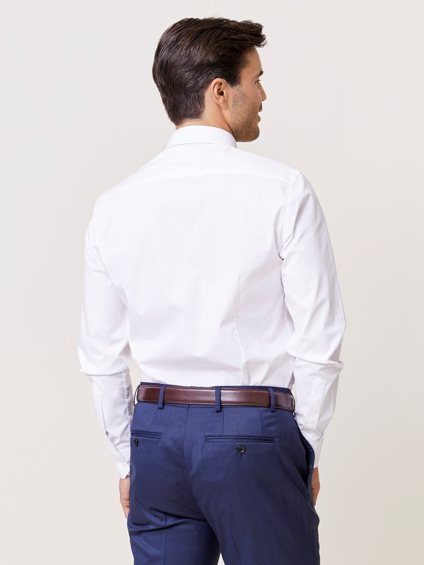 Slim stretch skjorte Bright White