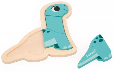 Janod 4 Progressiv Puslespill Dinosaurer 14 Brikker