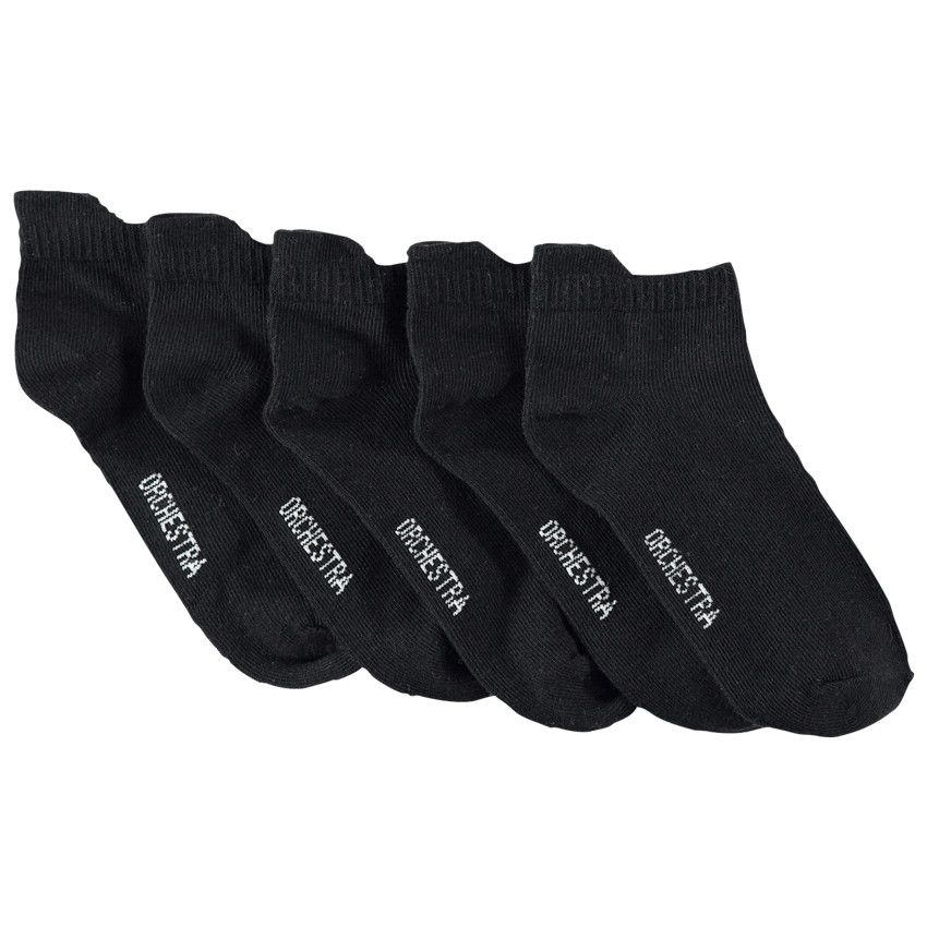 Lot de 5 paires de chaussettes courtes unies - Noir