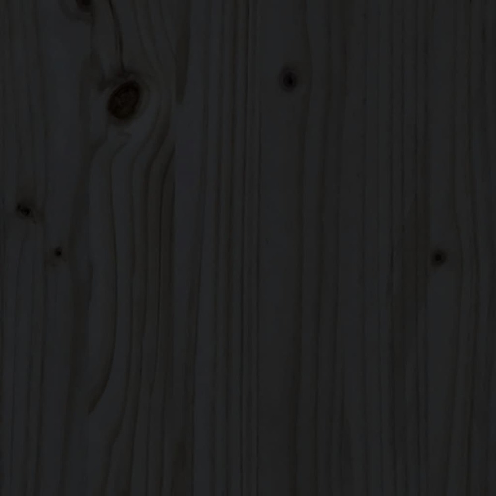 Salon de jardin 5 pcs noir bois massif de pin