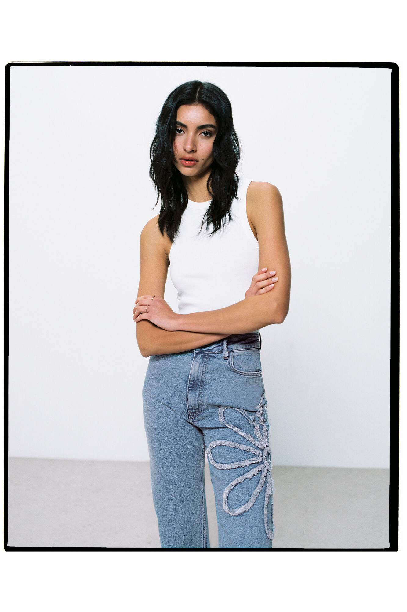 Fleur Jeans - azul médio