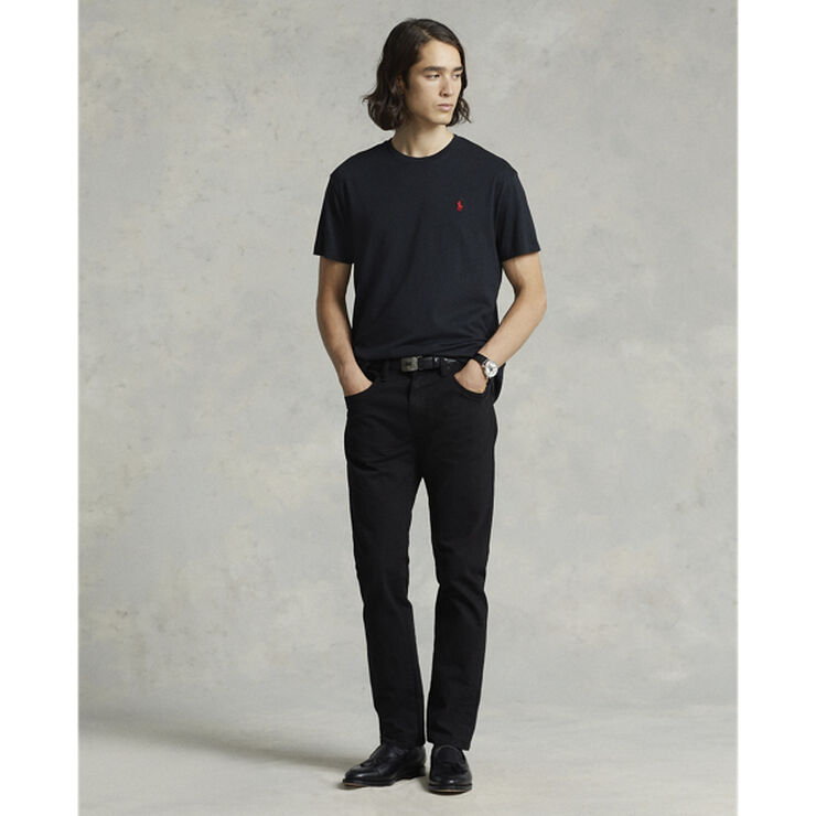 Polo Ralph Lauren Custom Slim Fit Cotton T-Shirt Sort/rød