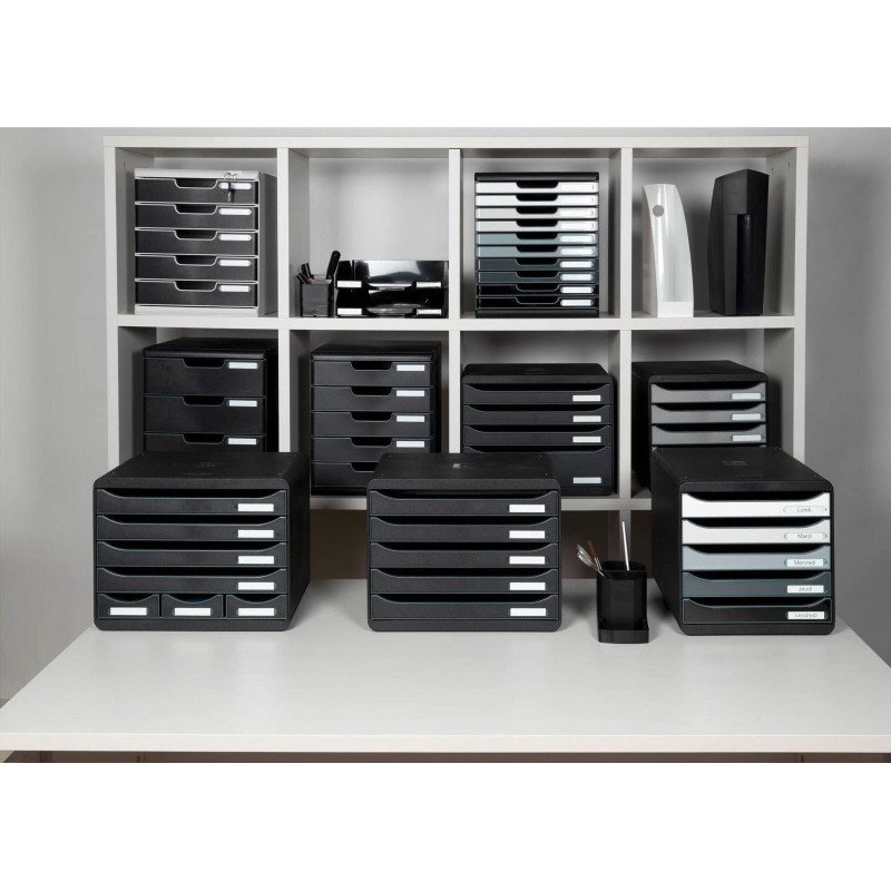 Module de classement Exacompta Modulo Ecoblack 5 tiroirs