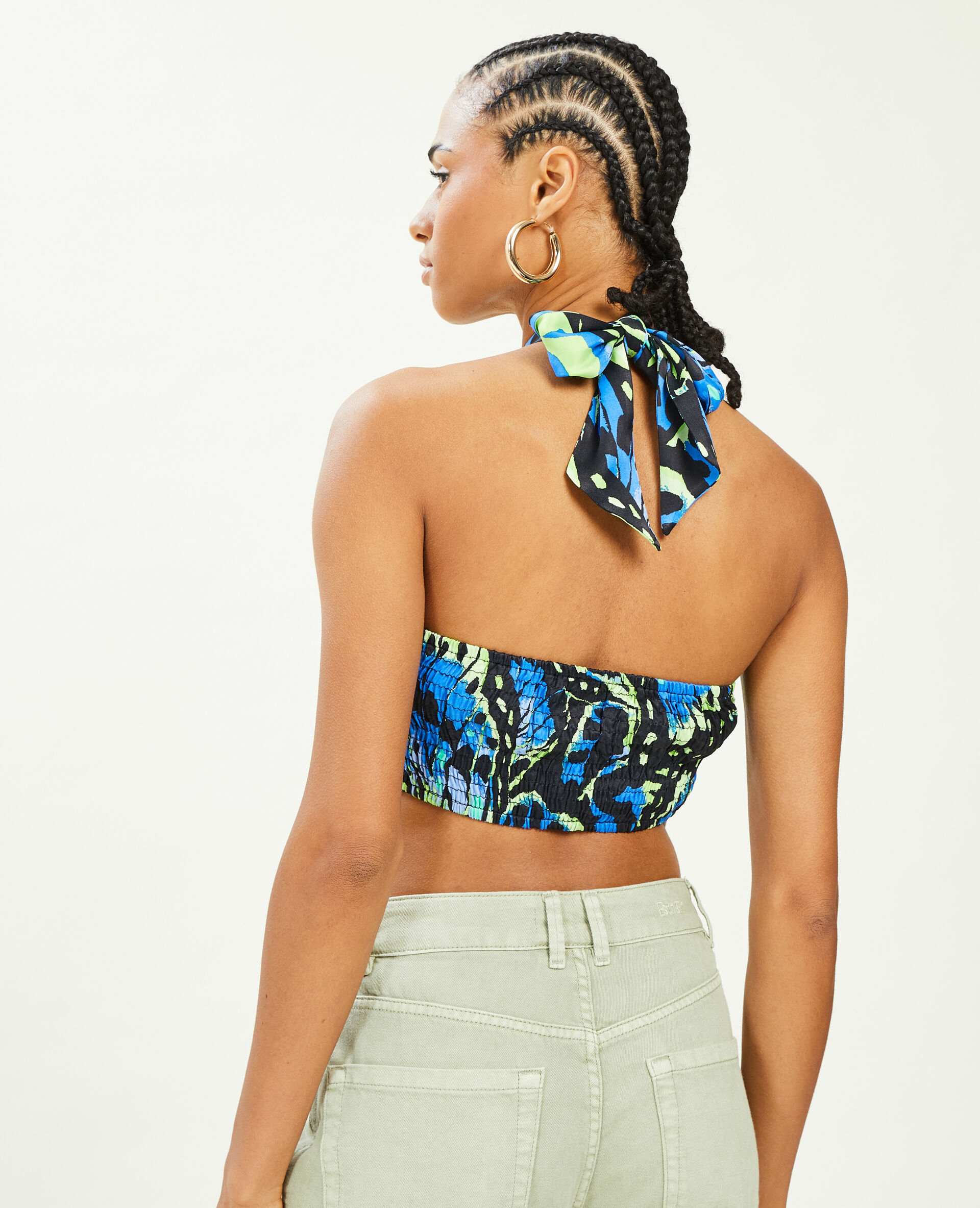 Top dos-nu esprit foulard - Vert