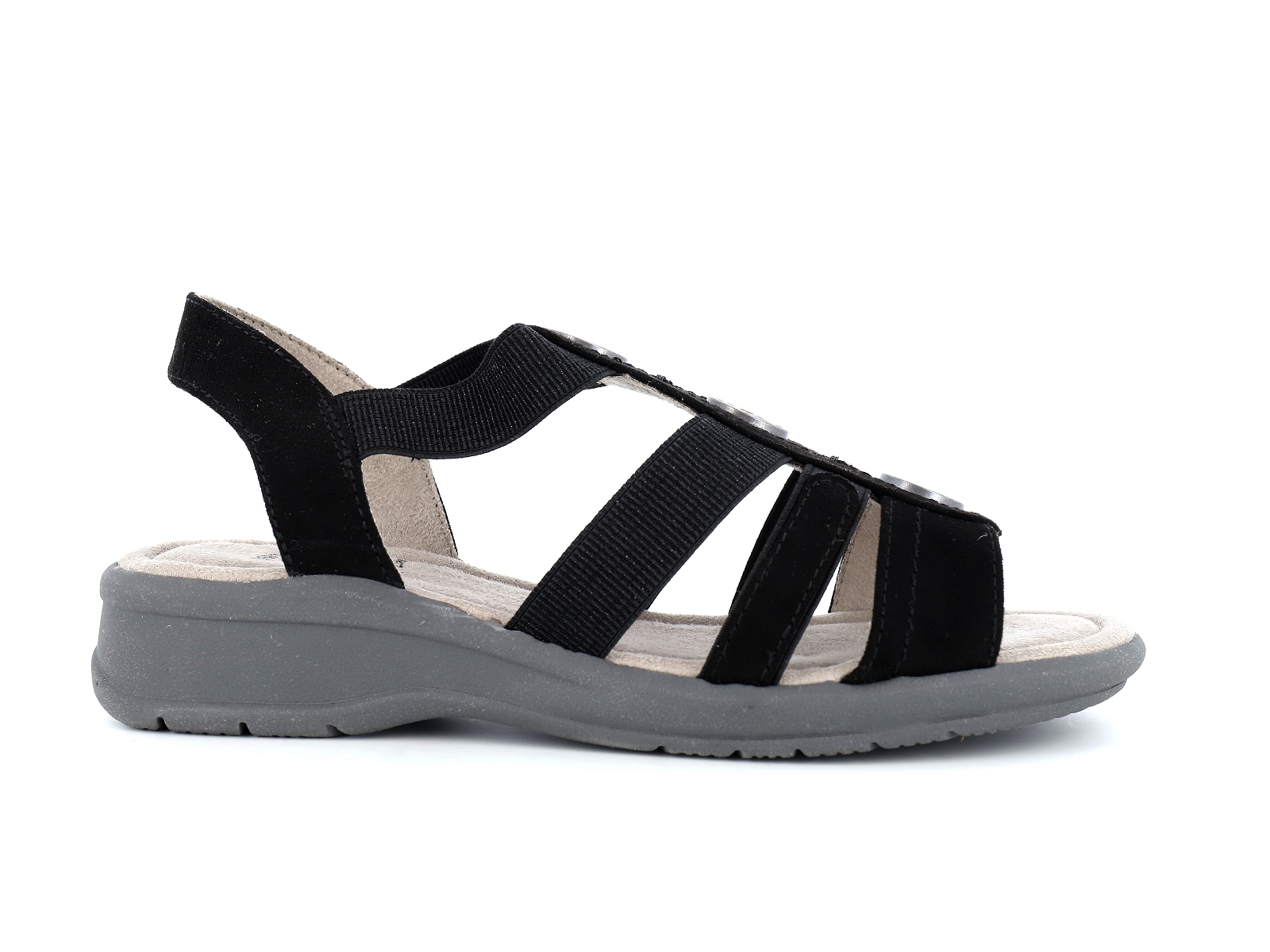 Jana  shoes-28165 Matières combinées Velours Noir
