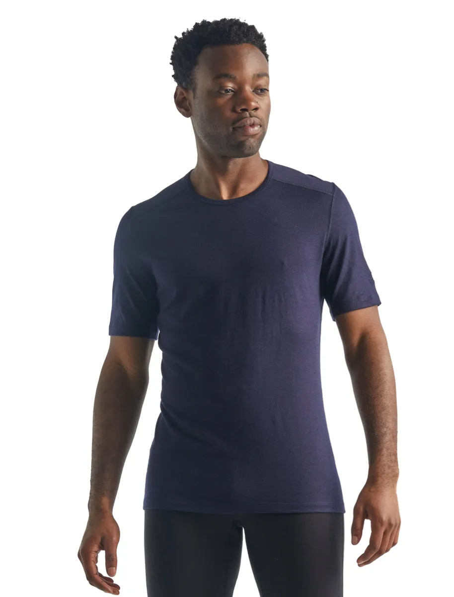 Icebreaker Men's 200 Oasis Short Sleeve Crewe Midnight Navy