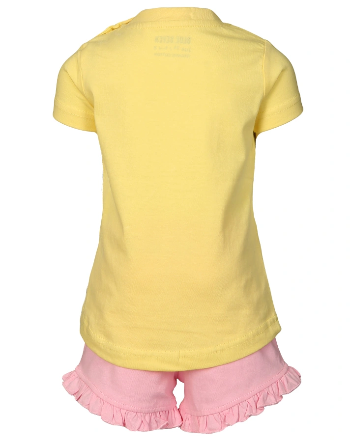 T-Shirt MERMAID SUMMER mit Shorts in gelb/rosa
