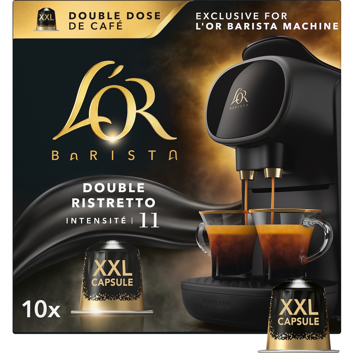 L Or Barista Double Ristretto intensitet 11 kaffekapsler (10-pk)