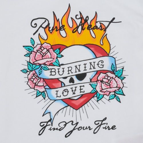Only - KOGALICE-REG-S/S-BURNING-TOP-BOX-JRS - Blanc