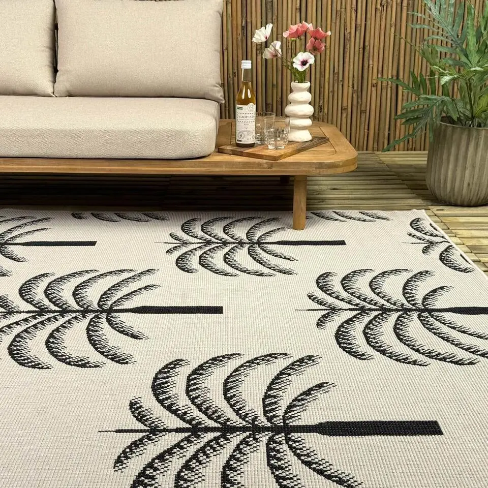 Interieur05 buitenkleed zwart/wit Oase - 230 x 160 cm