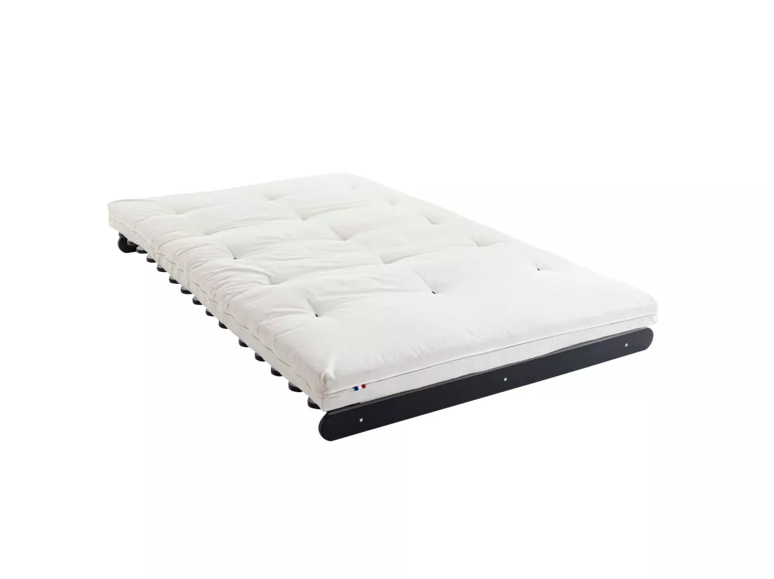 Matelas futon écru coeur en latex 160x200
