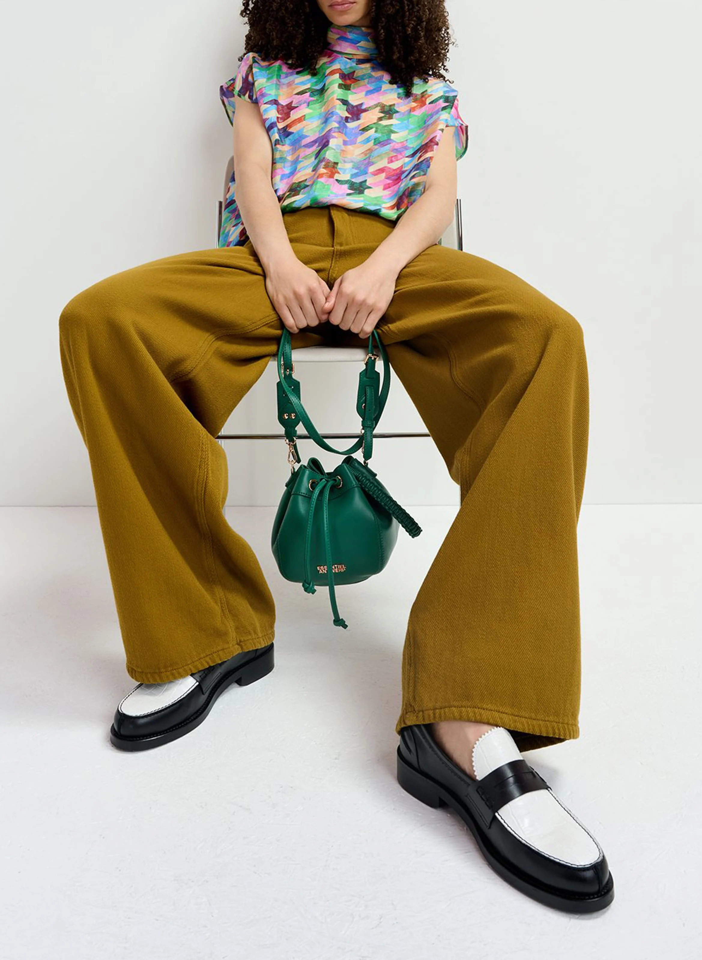 GABI - Sac seau en cuir | Vert