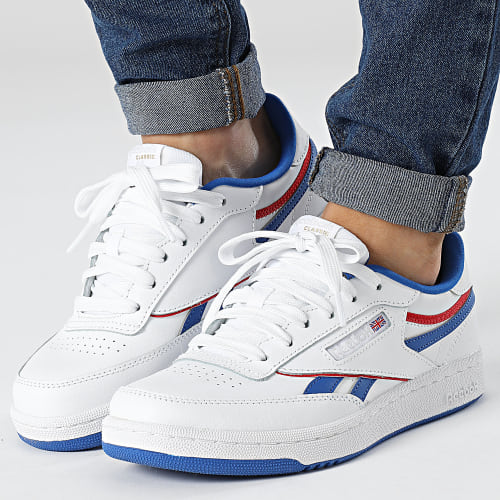 Baskets Femme Club C Revenge HR0645 Footwear White Vector Blue Vector Red