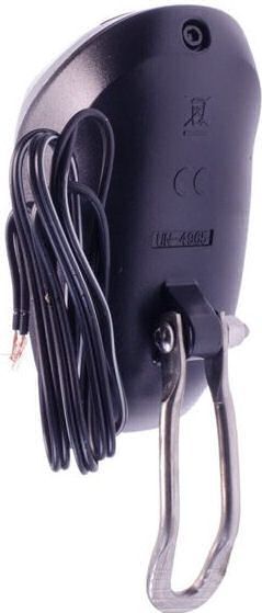 Simson - LED Voorvorklamp - Naafdynamo - Zwart/Zilver - 35 Lux