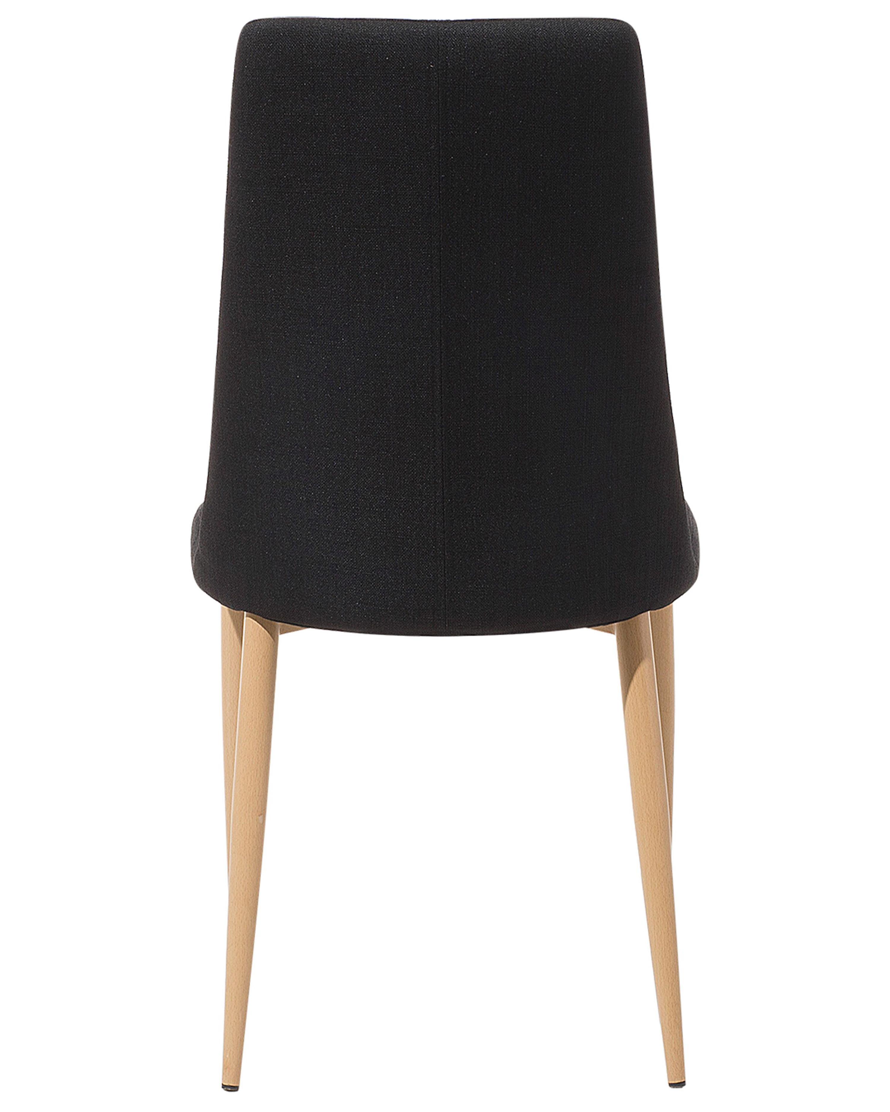 Set van 2 eetkamerstoelen CLAYTON Stof Zwart