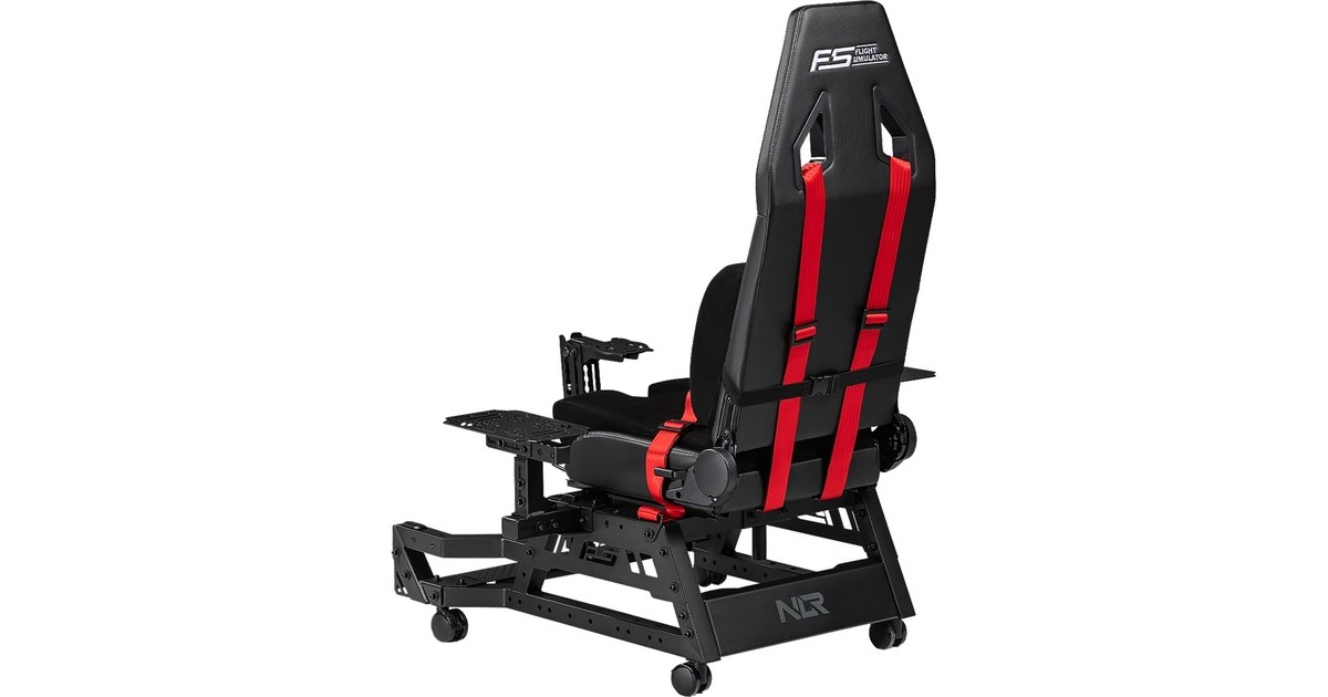 Next Level RacingFlight Seat Pro racing simulator  (Zwart/rood)