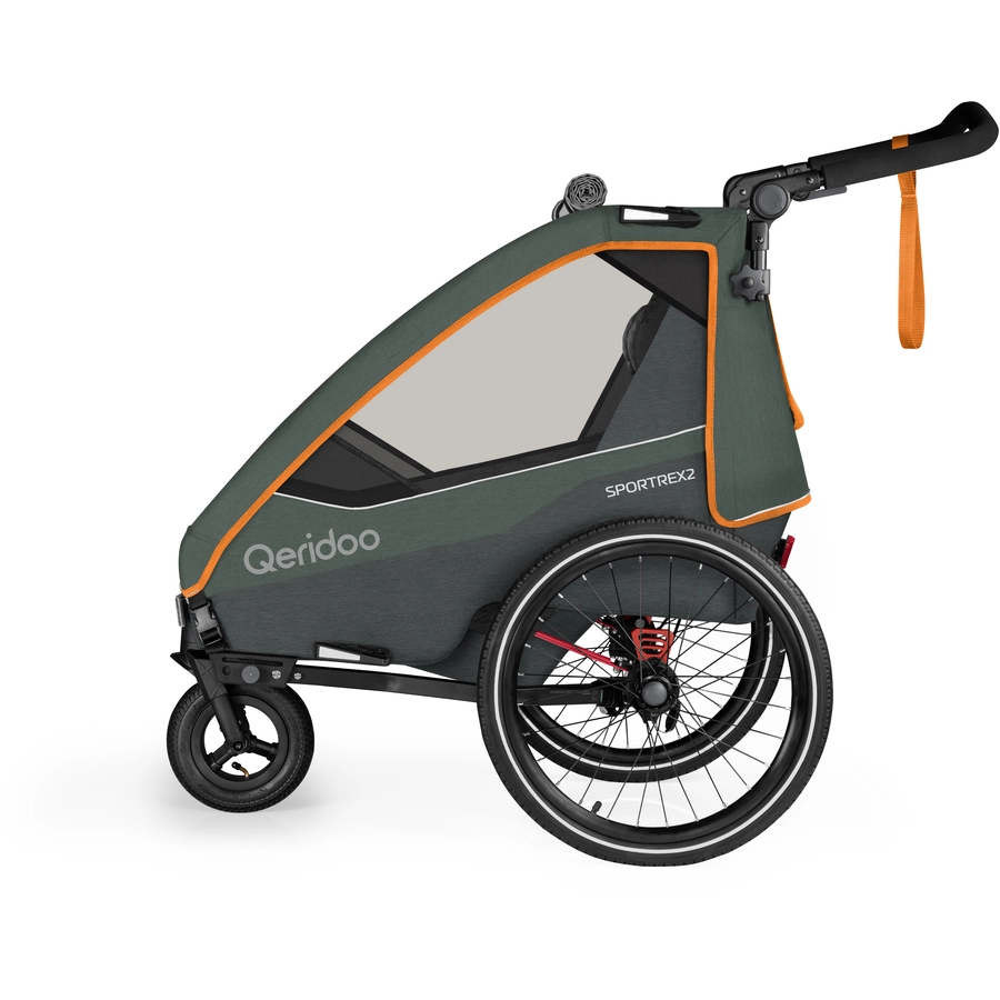 Qeridoo® Kinderfahrradanhänger Sportrex 2 Limited Edition Forest Green