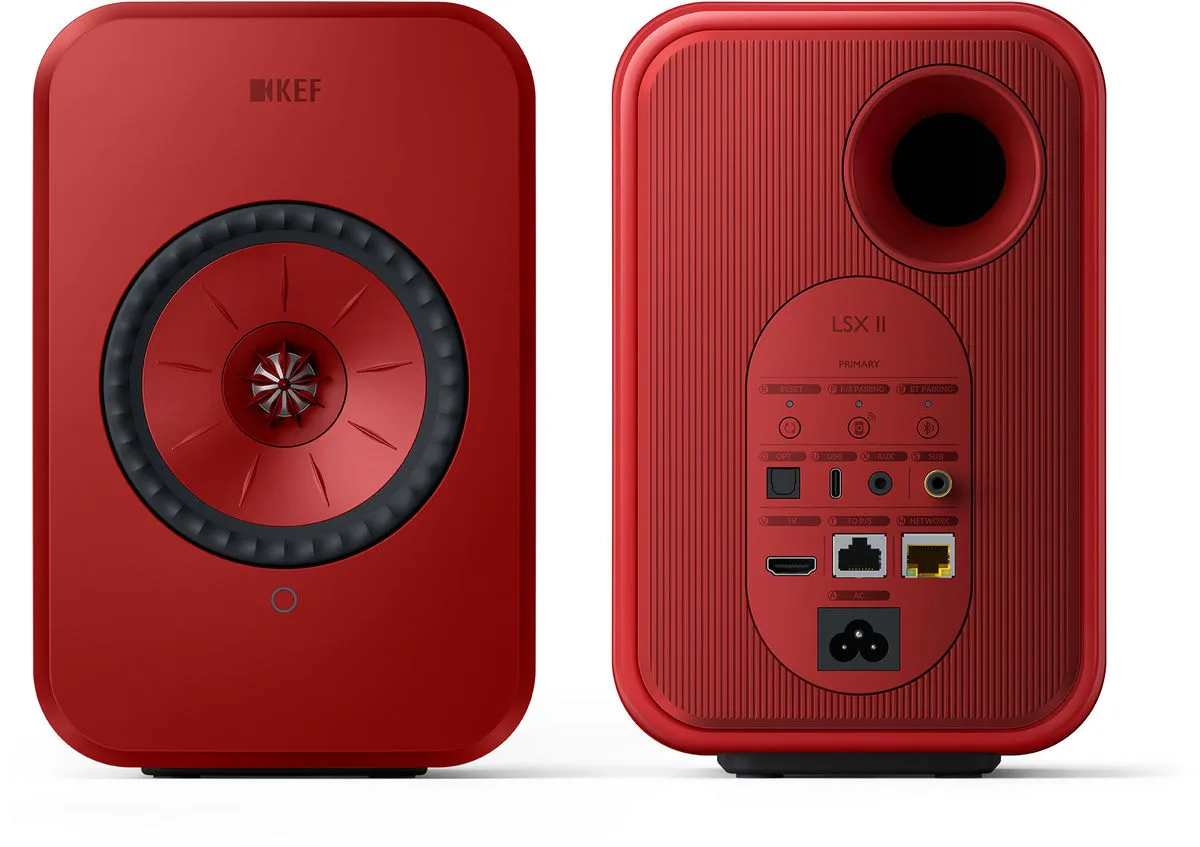 KEF LSX 2 Rouge Enceintes sans fil hi-fi
