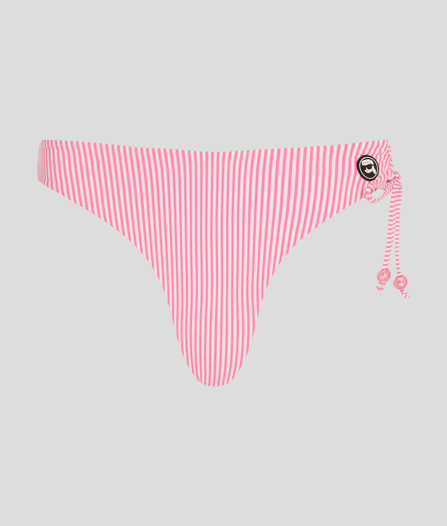 BAS DE BIKINI À RAYURES IKON - Rayure blanc-rose