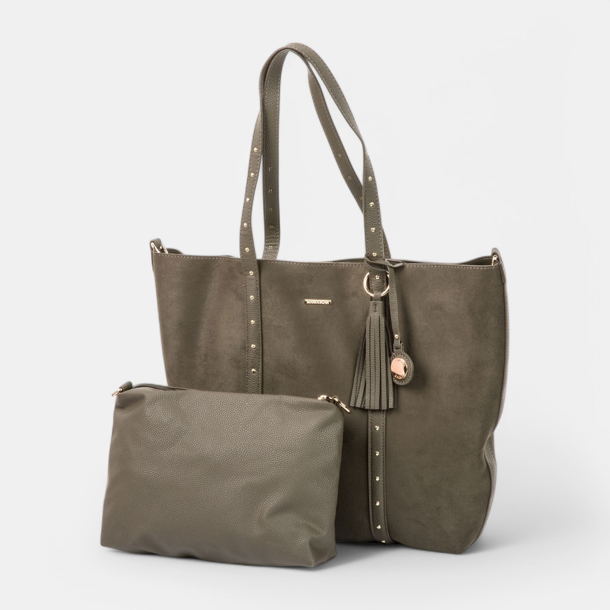 Sac de shopping kaki