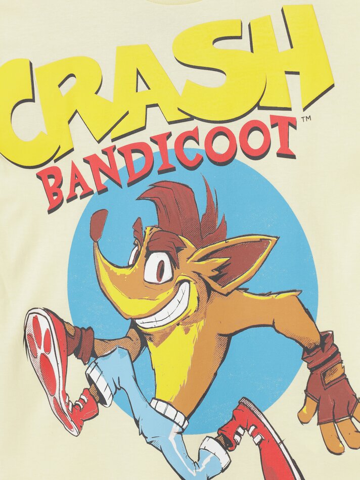 Camiseta Crash Bandicoot Activision Estampada - Amarela/Branca