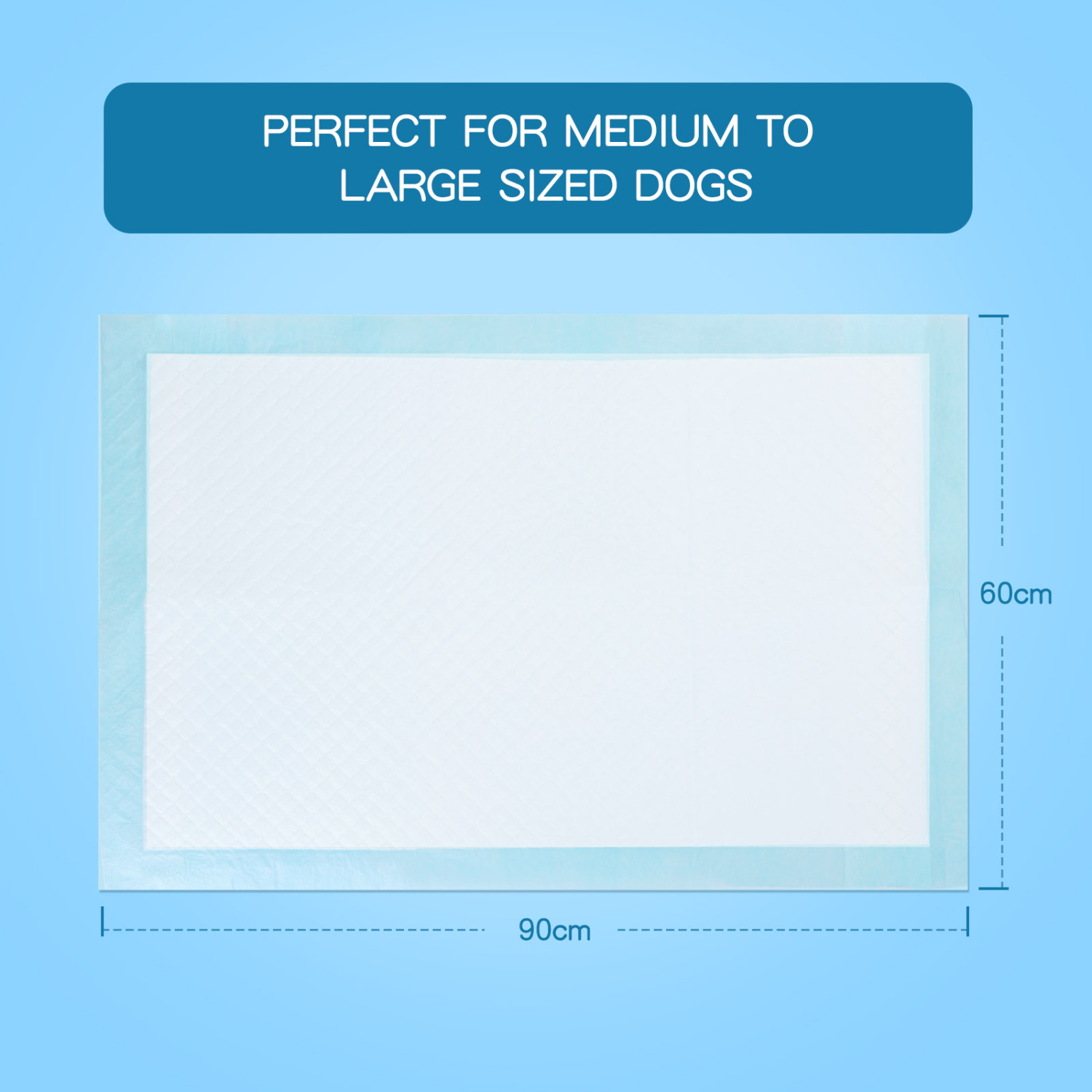 Nobleza - 300 Tapetes Higiênicos para Treinamento de Cães, Tapete de Treinamento para Animais de Estimação, Ultra Absorvente 90 x 80 cm