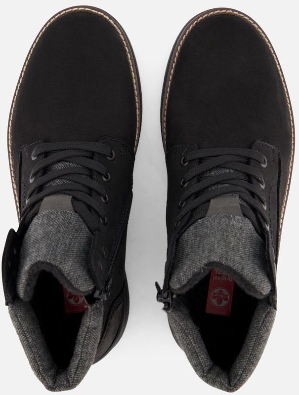 Rieker Veterboots zwart Synthetisch
