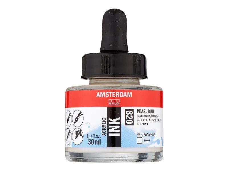 Amsterdam Acrylic Ink Bottle Pearl Blue 820