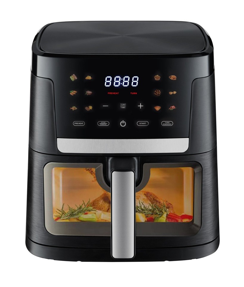 Sobczyk - Digital airfryer 7L Sort & 7L airfryer tilbehør sæt med 6 dele - Bundle
