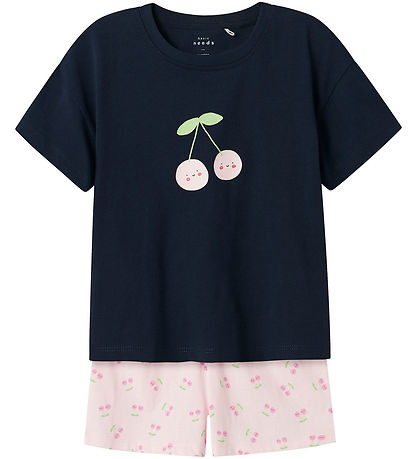 Name It Shorts Set - NmfVilinse - Navy Blazer/Ballerina m. Kirse