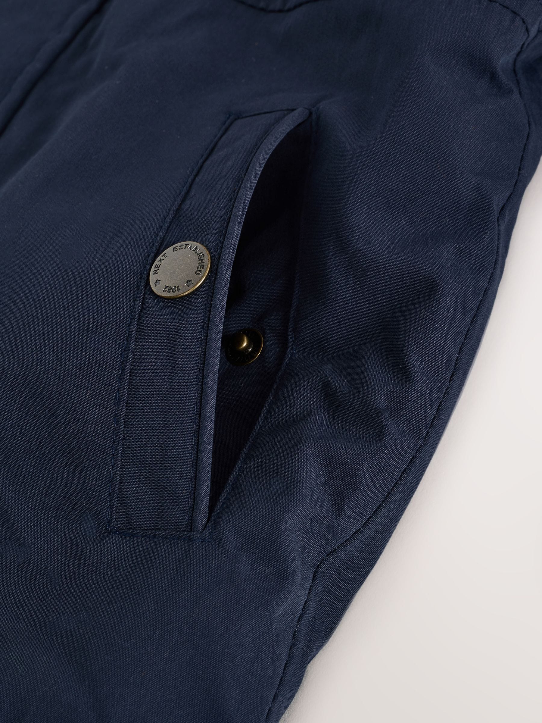 Marineblauw - Waterdichte parka met borgvoering (3mnd -7jr)