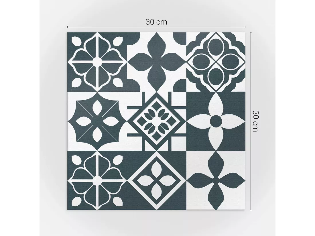 Carreaux autocollants PVC, Carrelage PVC adhésif - 9x30x30 - Motifs géométriques dans les carreaux