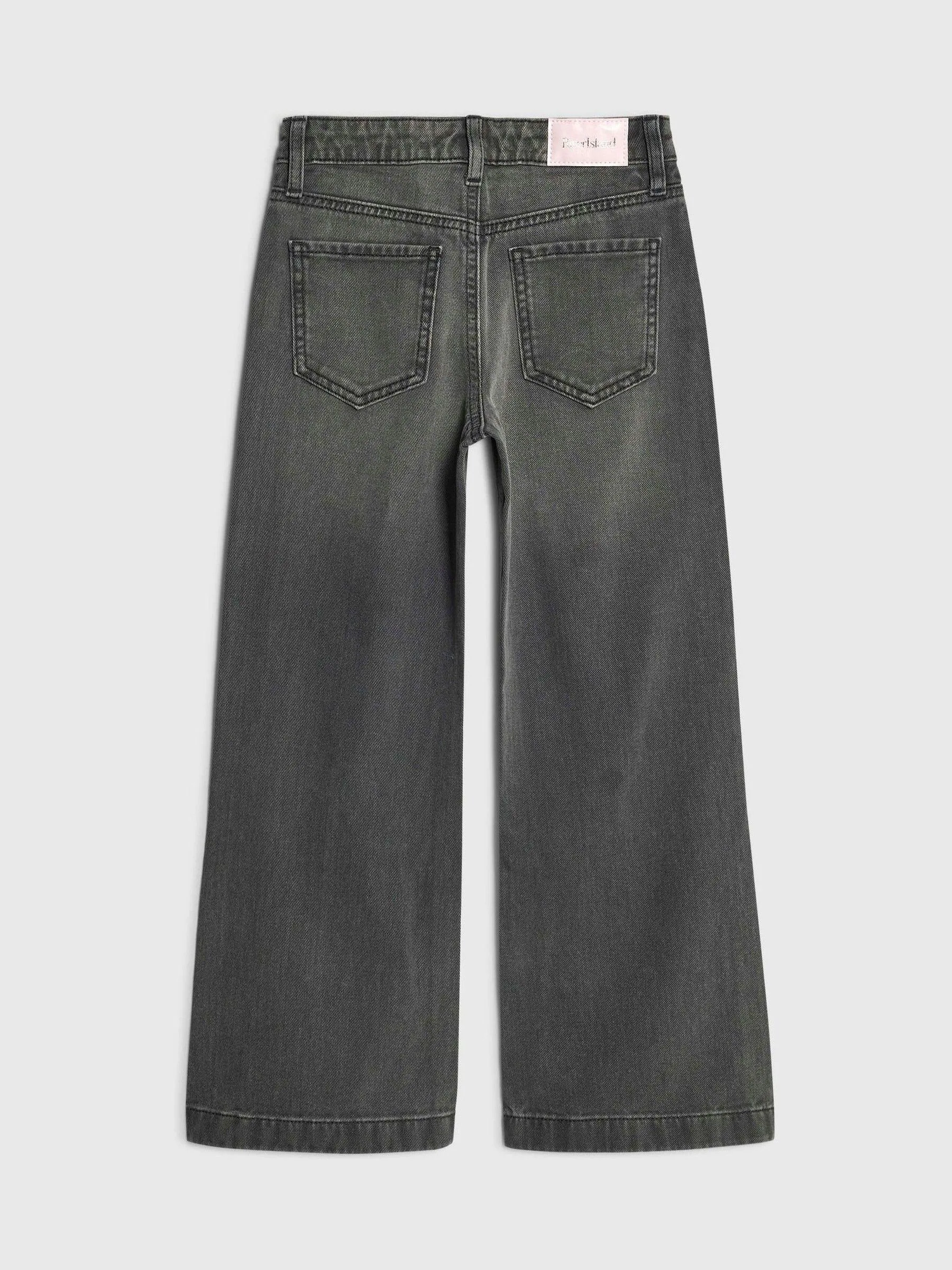 River Island Girls 3D Rose Wide Leg Jeans