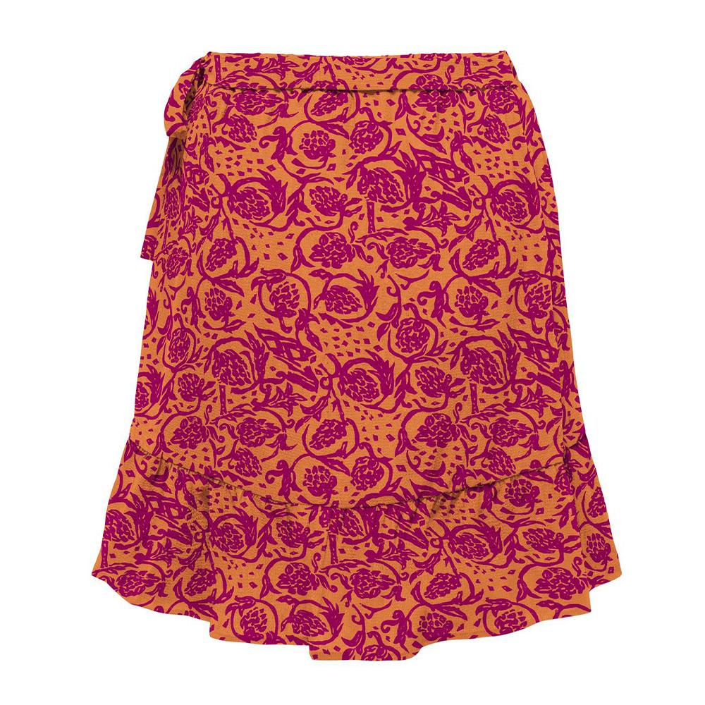 Only Jupe Orange Femme Only Onlnova Life Merle