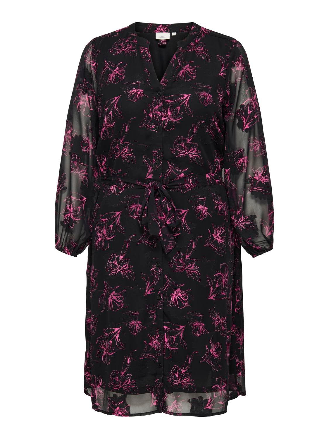 CARMELENA Langes Kleid Fuchsia Purple