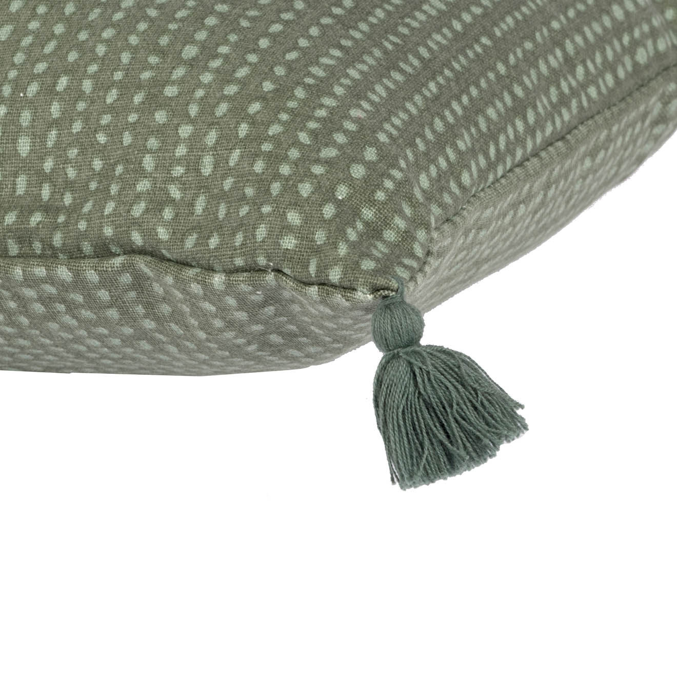 Febronie Housse de coussin Dots verte - 50x30 cm