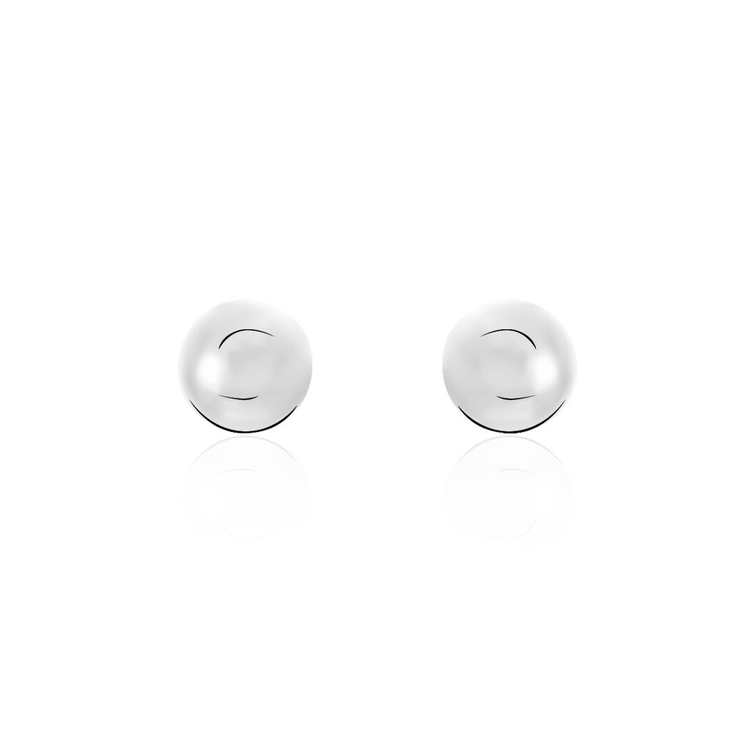 Boucles D'oreilles Puces Virgie Argent Blanc