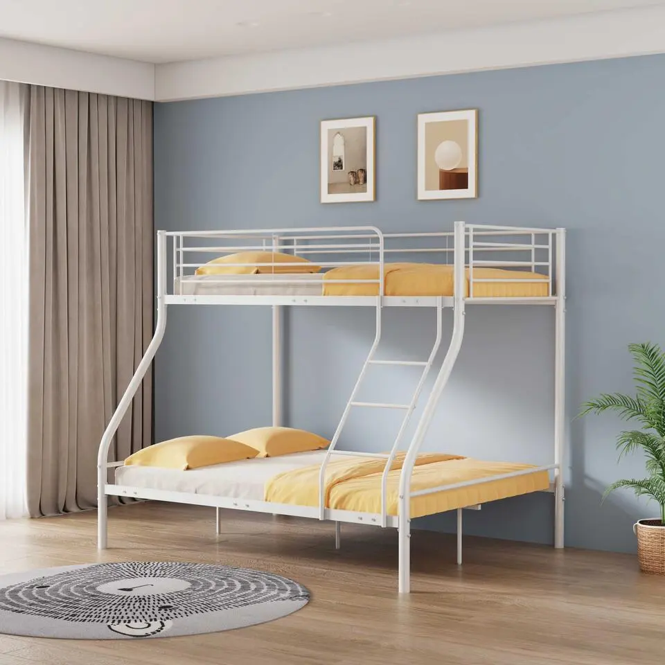 Stapelbed Trixie 90x200 & 140x200 - metaal - mat wit